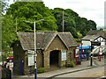 SD7367 : Stone shelter at Clapham station by Stephen Craven