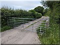 SJ5709 : Locked bridleway gate by TCExplorer