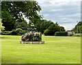 SP9566 : Jubilee Crown and Floral Display, Hall Park by David Dixon