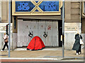 NT2573 : A red tent at Princes Street, Edinburgh by Walter Baxter