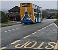 ST2694 : Double-decker school bus, Ty Canol Way, Cwmbran by Jaggery