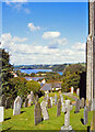 SX8555 : From Dittisham churchyard, 1997 by Derek Harper