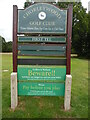 TQ0296 : Chorleywood Golf Club Nameboard by David Hillas