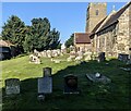 SO7008 : Churchyard headstones, Awre, Gloucestershire by Jaggery