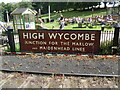 SU7585 : Station Sign on the Fawley Hill Railway by David Hillas