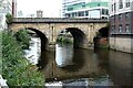 SJ8398 : Blackfriars Bridge, Salford and Manchester by Alan Murray-Rust