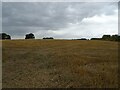 SJ4015 : Hillside stubble field near Shrawardine by JThomas