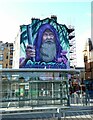 NS5566 :  Merlin the magician mural at Partick by Gerald England