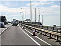 TQ5777 : A282, Dartford Crossing approaching Queen Elizabeth II Bridge by David Dixon