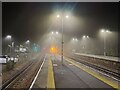 SU3001 : A misty night at Brockenhurst station by Malc McDonald