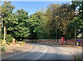 SK6134 : War Memorial and Sharp Road Bend in Tollerton by Jonathan Clitheroe