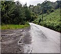 SO3021 : Turning area alongside a minor road in rural Monmouthshire by Jaggery