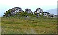 NN3566 : Rocky outcrop at Corrour by Gerald England