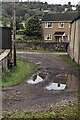 SO6606 : Reflections in puddles, Blakeney, Gloucestershire by Jaggery