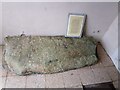 SN3520 : Merthyr Church, St Martins - old stone in porch by welshbabe