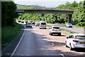 SX6694 : Minor road bridge crossing the A30 by David Dixon