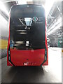 TQ4266 : Rear of electric bus inside Bromley Bus Garage by David Hillas