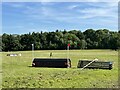 SJ8506 : Cross-country obstacles at Chillington Hall Horse Trials by Jonathan Hutchins