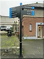 SH5872 : Fingerpost on Dean Street, Bangor by Meirion