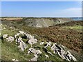 SR9793 : Limestone grassland at Trevallen Down by Simon Mortimer