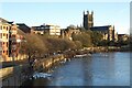 SO8454 : Worcester Cathedral and the River Severn by Philip Halling