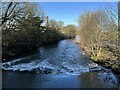 NY3952 : The River Caldew at Cummersdale Mills by Adrian Taylor