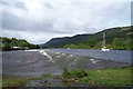 NH6139 : Dochgarroch weir by David  Greenhalgh