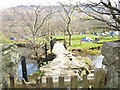 SH6452 : View across the stone-slab bridge by Eric Jones