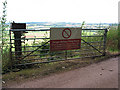 SO6123 : Open gate with warning notice by Pauline E