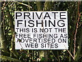 SU4725 : Information-age Private Fishing sign by Jim Champion