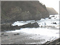 SS6949 : Lee Bay at high tide by Stephen Craven