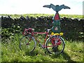 NY7866 : National Cycle Network milepost on the Stanegate by Oliver Dixon