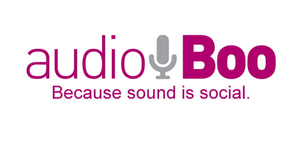 Logo for Audioboo; because sound is social.