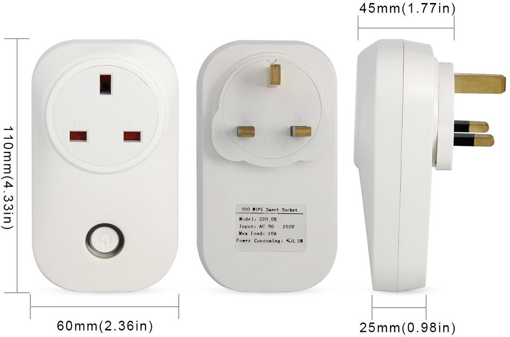 A schematic of a smart plug.