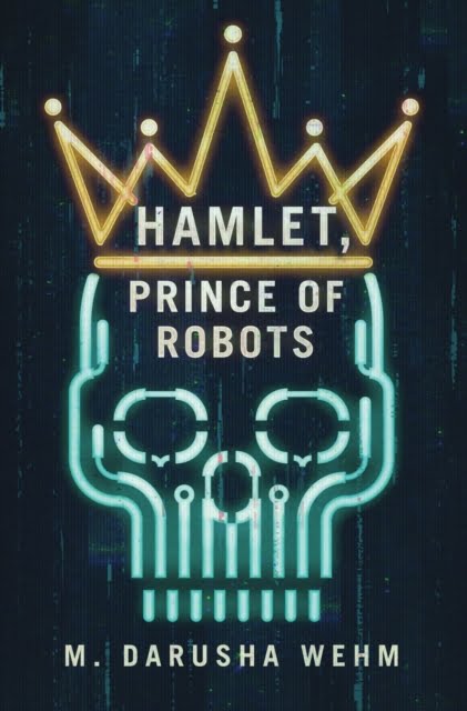 Book cover featuring the neon glow of a circuit in the shape of a human skull. It wears a glowing crown.