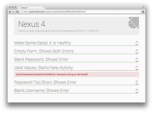 Example device view