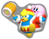 Brawl Sticker King Dedede & Kirby (Kirby 64).png