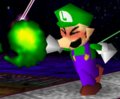 Luigi's Fireball in Smash 64.