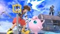 Sora waking up next to Jigglypuff on Cloud Sea of Alrest.