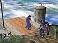 Roy and Marth inside Temple's underground platform in Super Smash Bros. Melee.