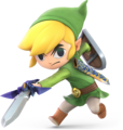 Toon Link wielding the Master Sword in Ultimate.