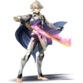 Male Corrin wielding the Omega Yato in SSB4.