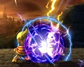 Pikachu using Thunder against Lucas.