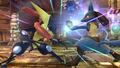 Fighting Lucario.