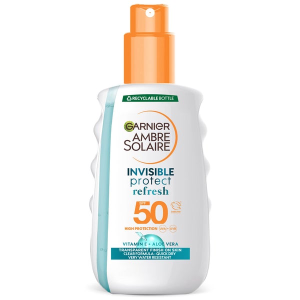 Garnier Ambre Solaire Invisible Protect Spray SPF50 Transparent Sun Cream Spray 200ml