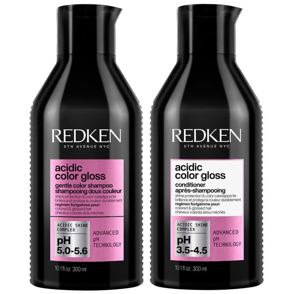 Redken Acidic Color Gloss Shampoo and Conditioner 300ml, Colour Protection Routine for Glass-Like Shine