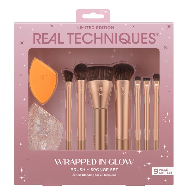 Real Techniques Wrapped In Glow Brush + Sponge Set