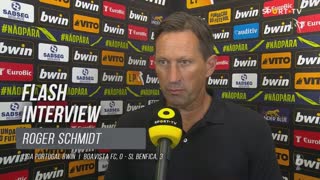 Roger Schmidt: "Mostrámos boa atitude e ambição"