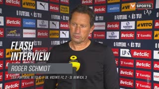 Roger Schmidt: "Faltou-nos concentração em alguns momentos" 