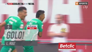 GOLO! Rio Ave, L. Ruiz aos 5', Braga 0-1 Rio Ave